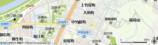 岐阜県岐阜市中竹屋町周辺の地図