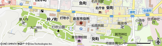 倉吉市役所周辺の地図