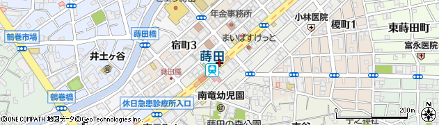 蒔田駅前周辺の地図