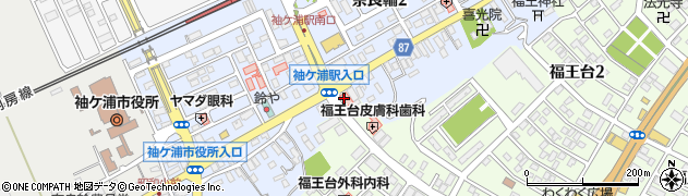 ヘアーオフ袖ヶ浦店周辺の地図