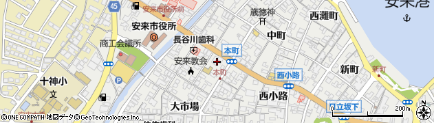 島根県安来市安来町本町周辺の地図