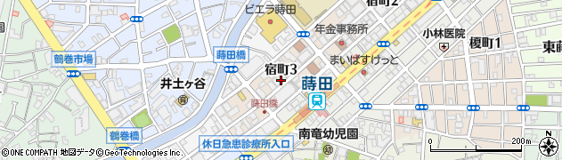 ショウワパーク蒔田北口駐車場周辺の地図