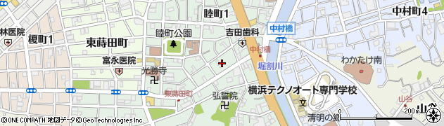 神奈川県横浜市南区睦町周辺の地図
