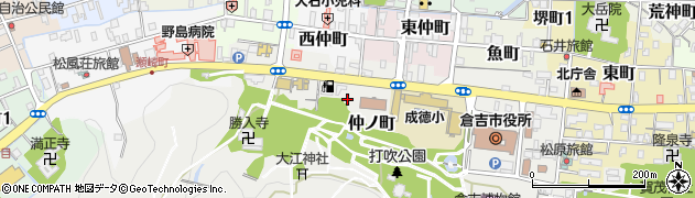 鳥取県倉吉市仲ノ町周辺の地図