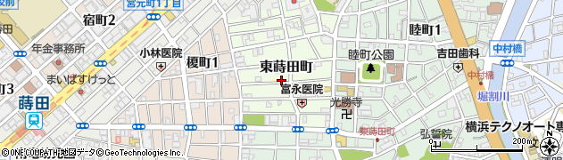 神奈川県横浜市南区東蒔田町周辺の地図
