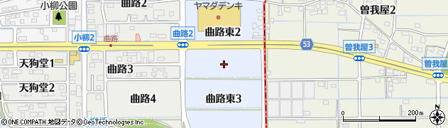 岐阜県北方町（本巣郡）曲路東周辺の地図