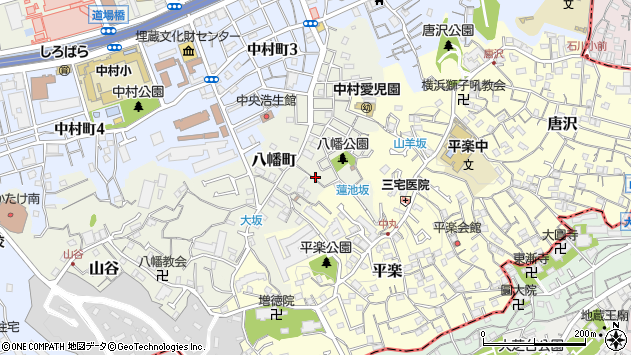 〒232-0037 神奈川県横浜市南区八幡町の地図