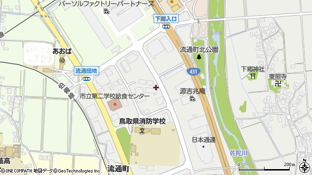 〒689-3547 鳥取県米子市流通町の地図