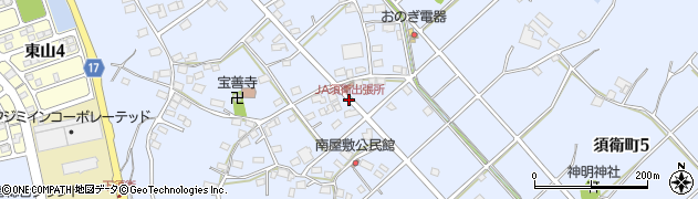JA須衛出張所周辺の地図
