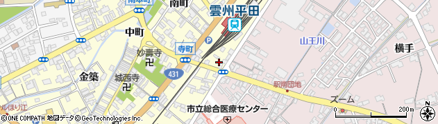 島根県出雲市平田町2207周辺の地図