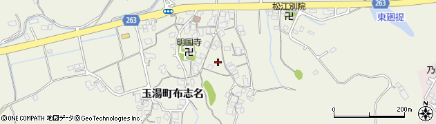 島根県松江市玉湯町布志名周辺の地図