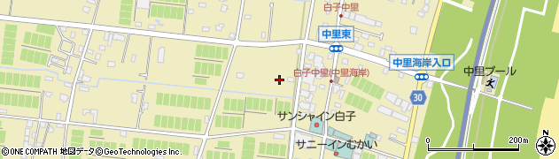 千葉県白子町（長生郡）中里周辺の地図