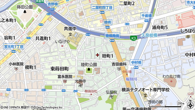 〒232-0041 神奈川県横浜市南区睦町の地図