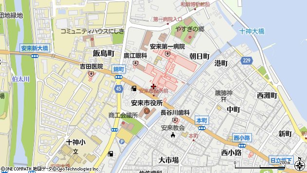 〒692-0011 島根県安来市安来町の地図