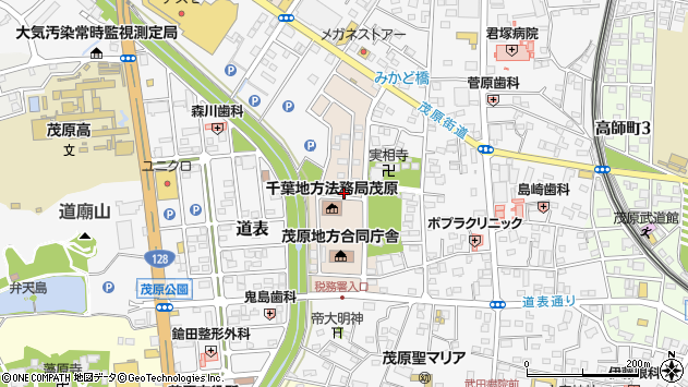 〒297-0078 千葉県茂原市高師台の地図