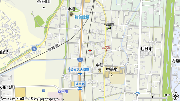 〒624-0821 京都府舞鶴市公文名の地図