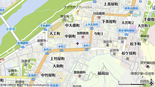 〒500-8033 岐阜県岐阜市魚屋町の地図