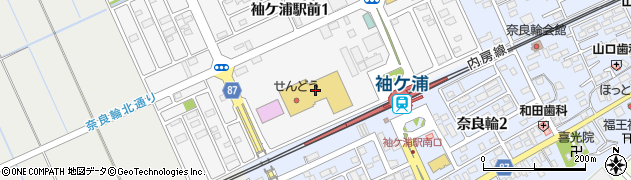 ホワイト急便　ミツミネ袖ケ浦駅前店周辺の地図