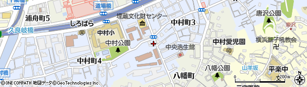 神奈川県横浜市南区中村町周辺の地図