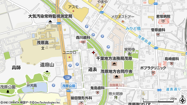 〒297-0028 千葉県茂原市道表の地図