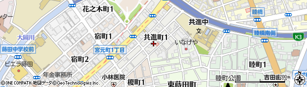 神奈川県横浜市南区共進町周辺の地図