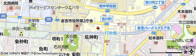 鳥取県倉吉市宮川町周辺の地図