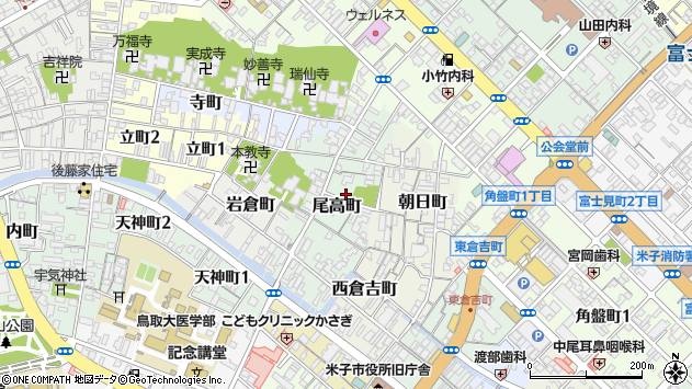 〒683-0814 鳥取県米子市尾高町の地図
