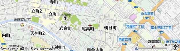 鳥取県米子市尾高町周辺の地図