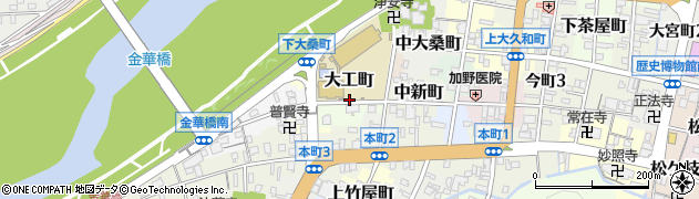岐阜県岐阜市大工町周辺の地図