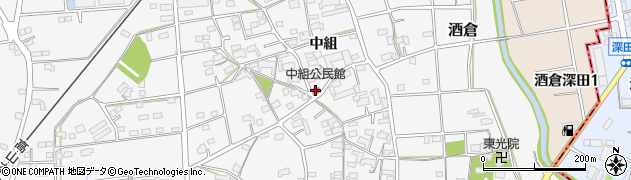 中組公民館周辺の地図