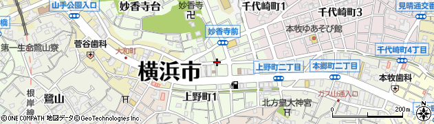 神奈川県横浜市中区上野町周辺の地図