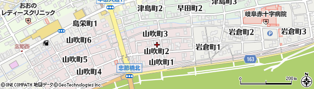 岐阜県岐阜市山吹町周辺の地図