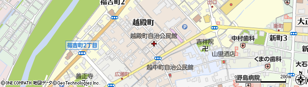 越殿町自治公民館周辺の地図