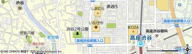 ダイソーいなげや高座渋谷店周辺の地図
