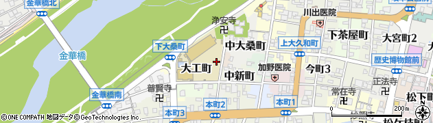 岐阜県岐阜市蜂屋町周辺の地図