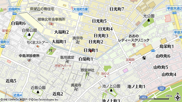 〒502-0933 岐阜県岐阜市日光町の地図