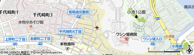 神奈川県横浜市中区北方町周辺の地図