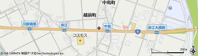 島根県安来市赤江町中島町周辺の地図