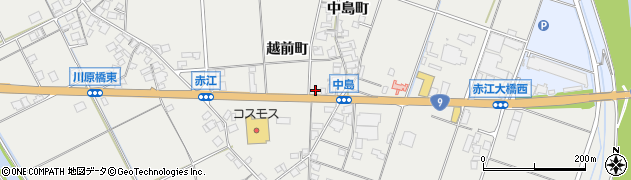島根県安来市赤江町（中島町）周辺の地図