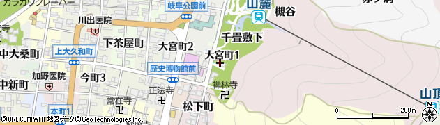 岐阜県岐阜市大宮町周辺の地図