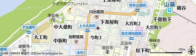 岐阜県岐阜市今町周辺の地図