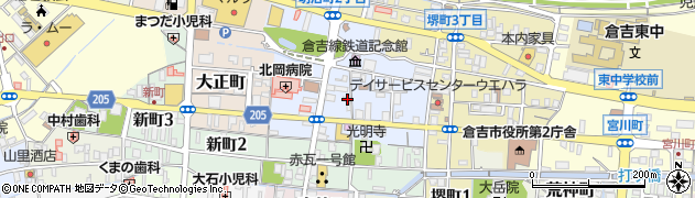 鳥取県倉吉市明治町周辺の地図