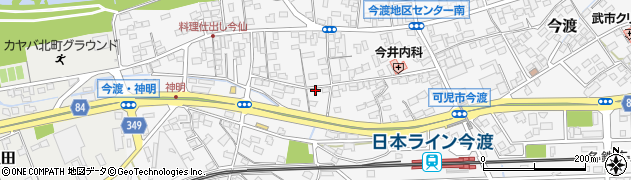 岐阜県可児市今渡周辺の地図