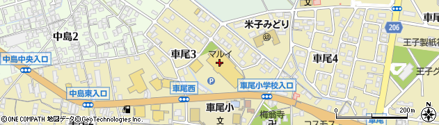 マルイ車尾店周辺の地図