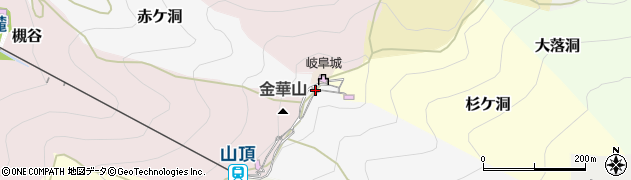 岐阜県岐阜市明神洞周辺の地図