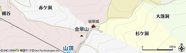 岐阜県岐阜市天主閣周辺の地図