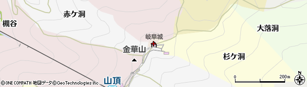 岐阜城周辺の地図