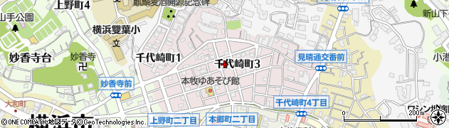 神奈川県横浜市中区千代崎町周辺の地図
