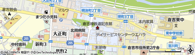 倉吉線鉄道記念館周辺の地図