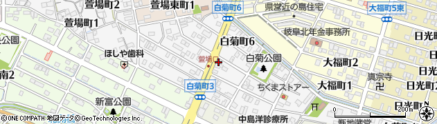 ヒカリクリーニング白菊店周辺の地図